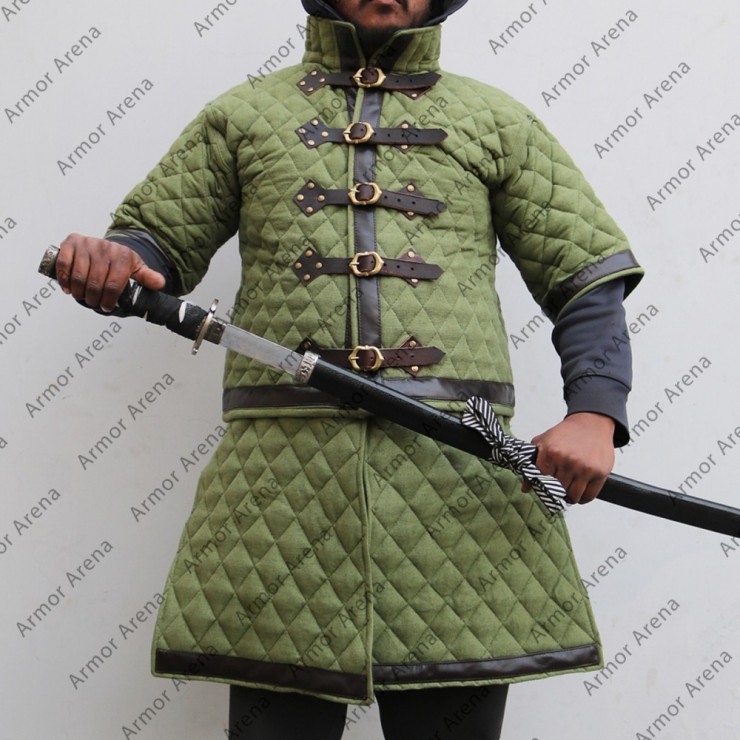 Medieval Gambeson With Decorative Trim