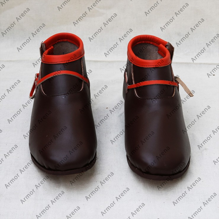 Medieval Leather Ankle Shoes 13th-14th Century