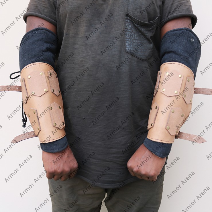 Greek Leather Bracers