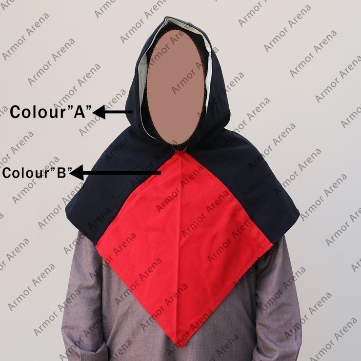 Viking Hood Wool Bicolor