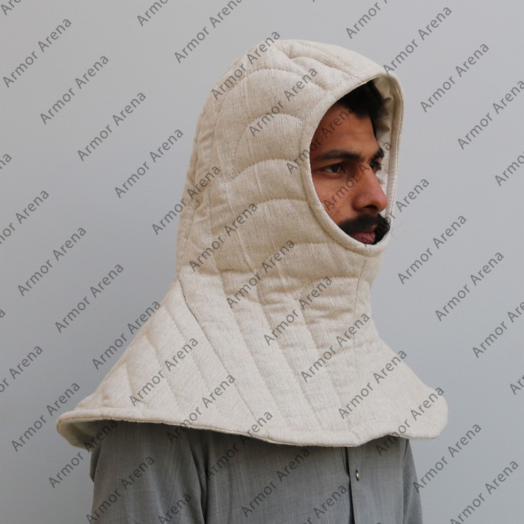 Padded Arming Hood With Collar and Cap