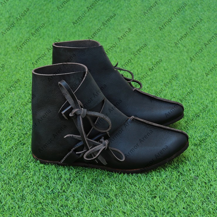 Medieval Age Leather String Shoes