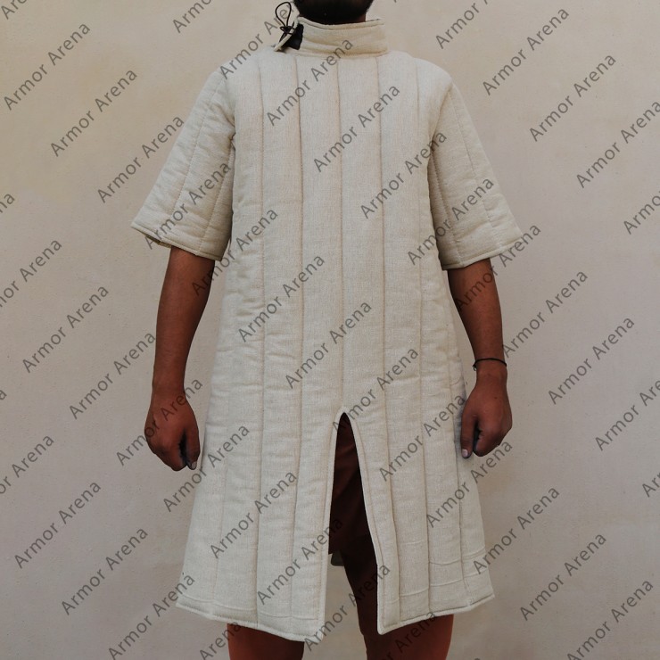 Linen Gambeson Half Sleeves (13th Cen) Ver:3