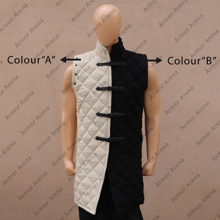 Padded Long Coat Bicolor