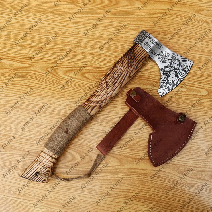 Hand Made Damascus Steel Axe