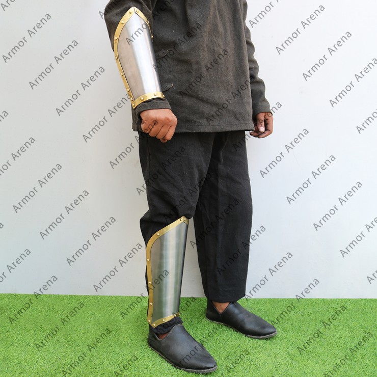 Bracers and Greaves with Brass Edge
