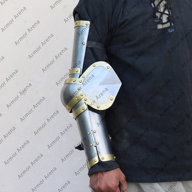 Knight Plate Arm14th Century With Brass Edge