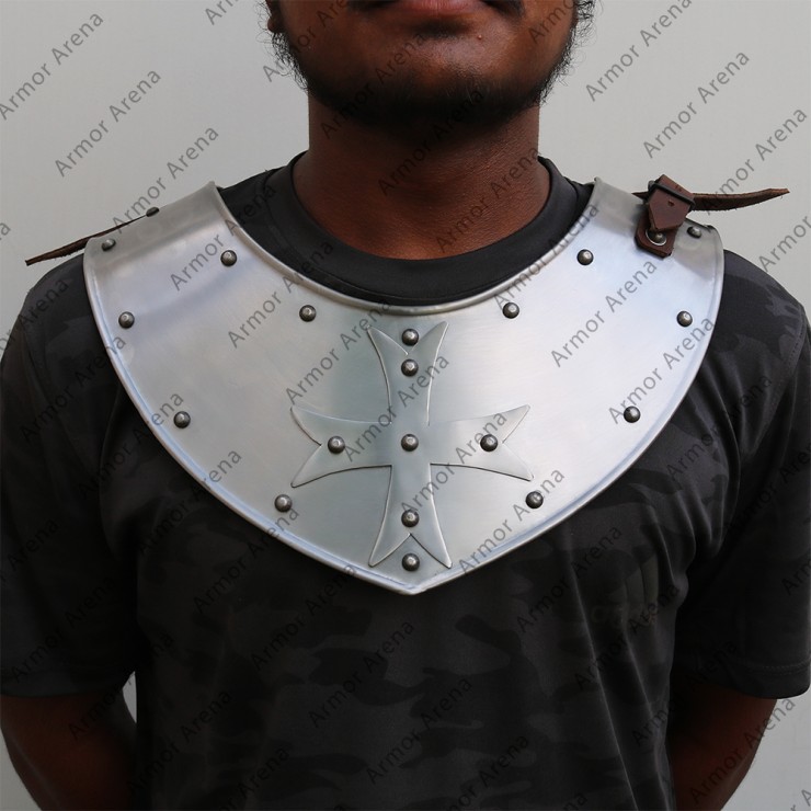 Metal Gorget With Maltese Cross