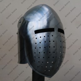Full Visor Bascinet Helmet 14th Century