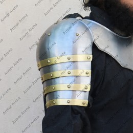 Knight Plate Shoulder 14th Century with Brass Edge
